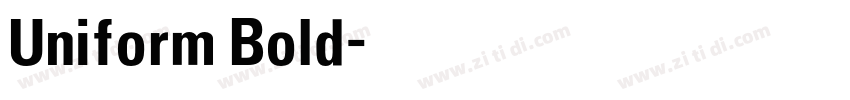 Uniform Bold字体转换